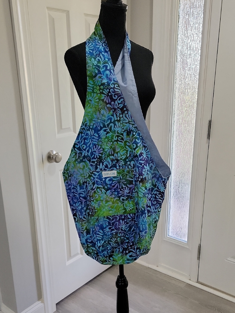 Handmade Blue & Green Batik Tote Bag